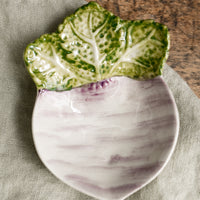 Turnip: A ceramic veggie dish in the shape of a turnip.