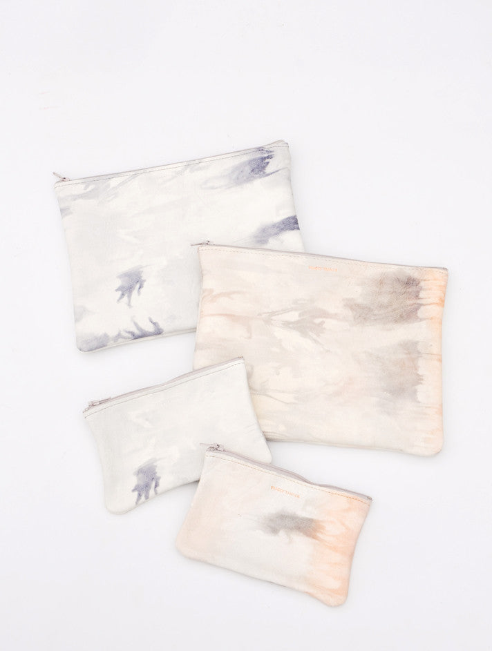 Isoline Leather Zip Pouch in - LEIF