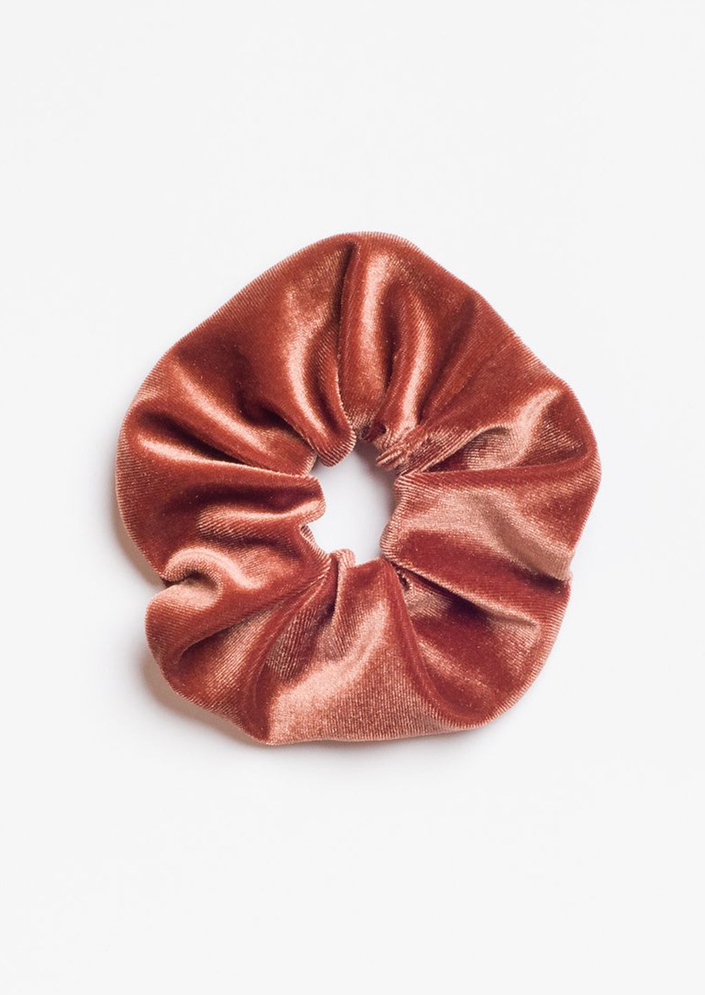 Chestnut: A velvet scrunchie in rust.