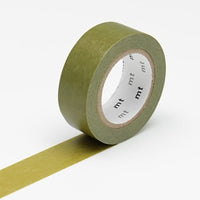Olive: A roll of washi tape in solid olive color.