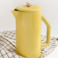 Chartreuse Ceramic: A french press in chartreuse ceramic.