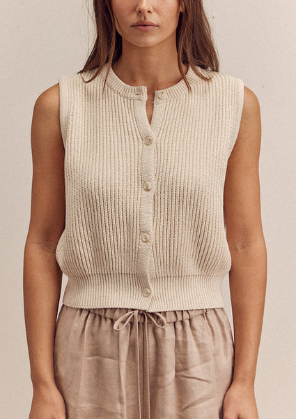 Sidney Cotton Knit Vest – LEIF