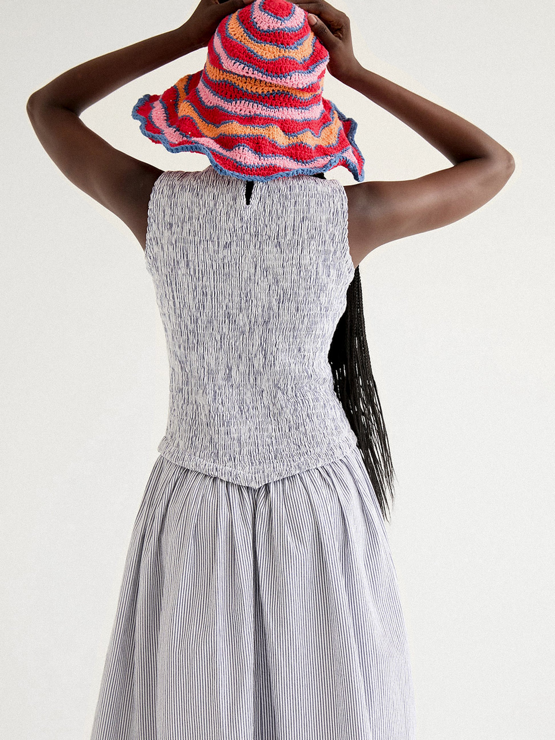 Laila Embroidered Seersucker Dress LEIF Laila Embroidered Seersucker Dress LEIF