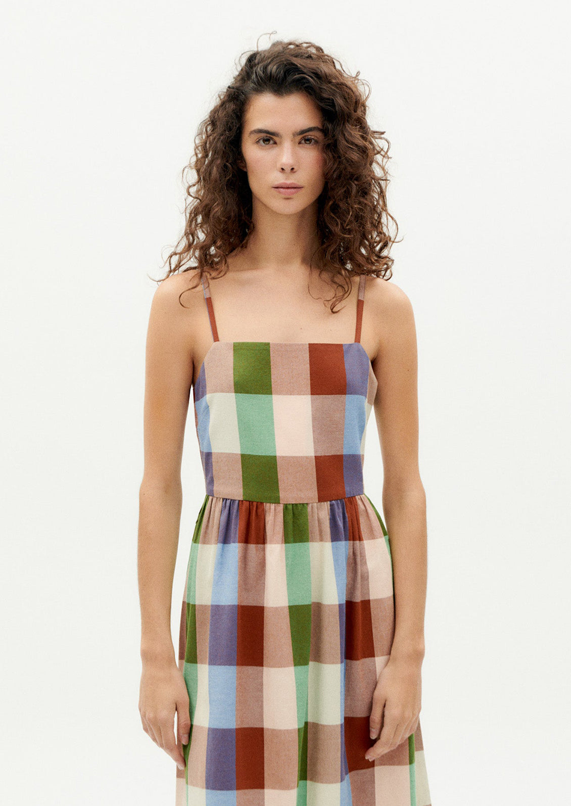 Paola Dress in Multicolor Madras – LEIF