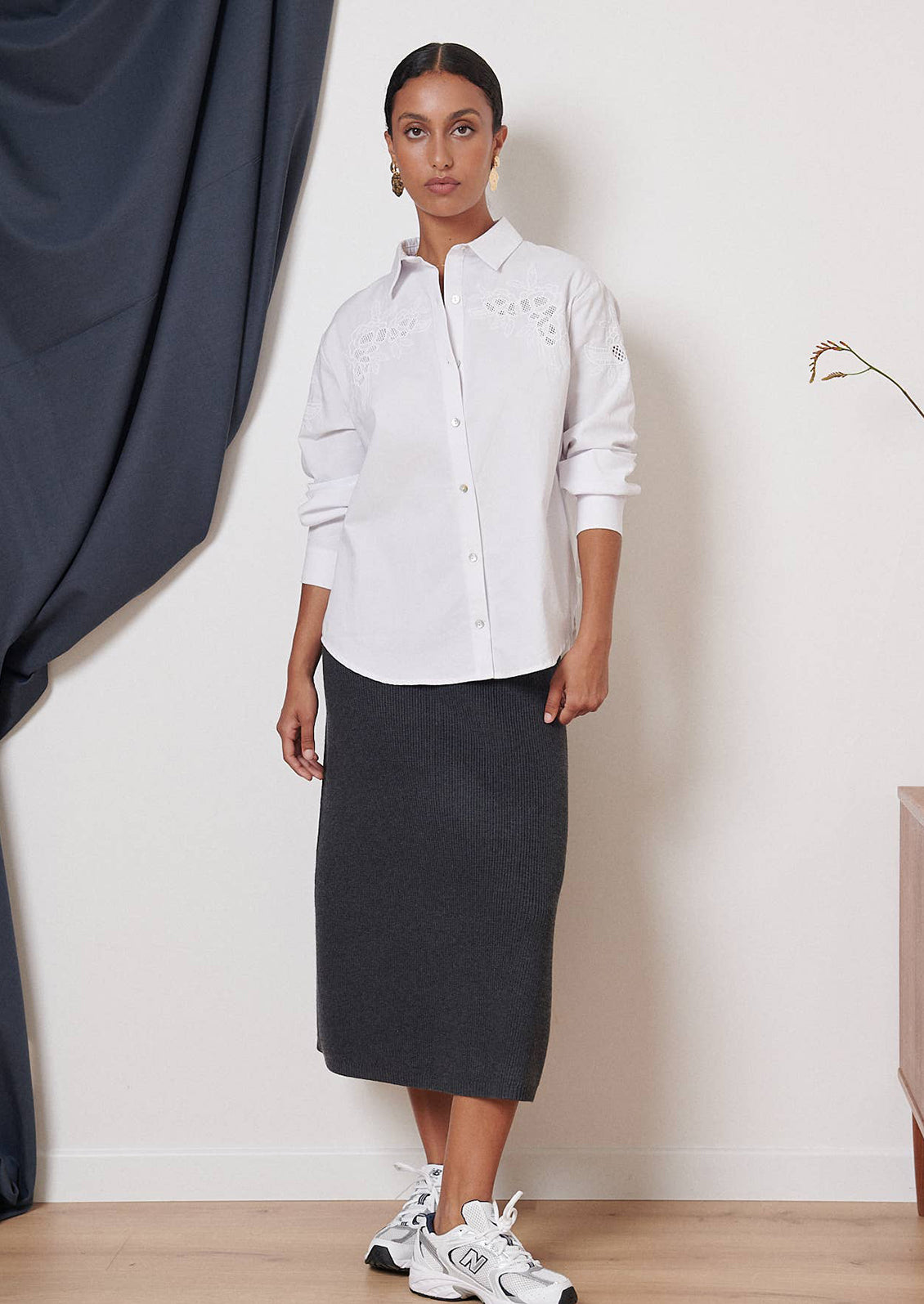 Winifred Embroidered Yoke Shirt – LEIF