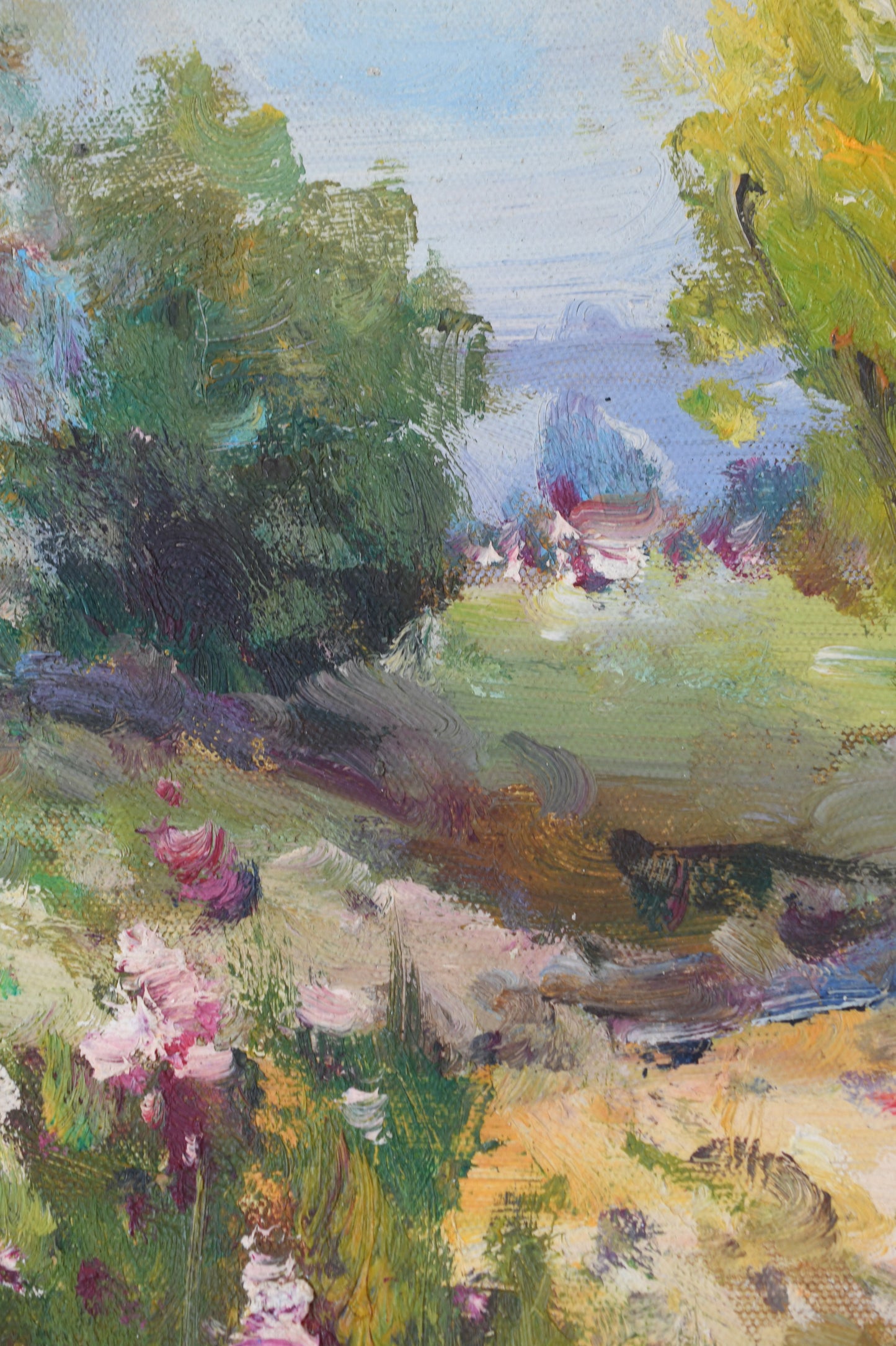 Framed Oil Painting, Summer Meadow II
