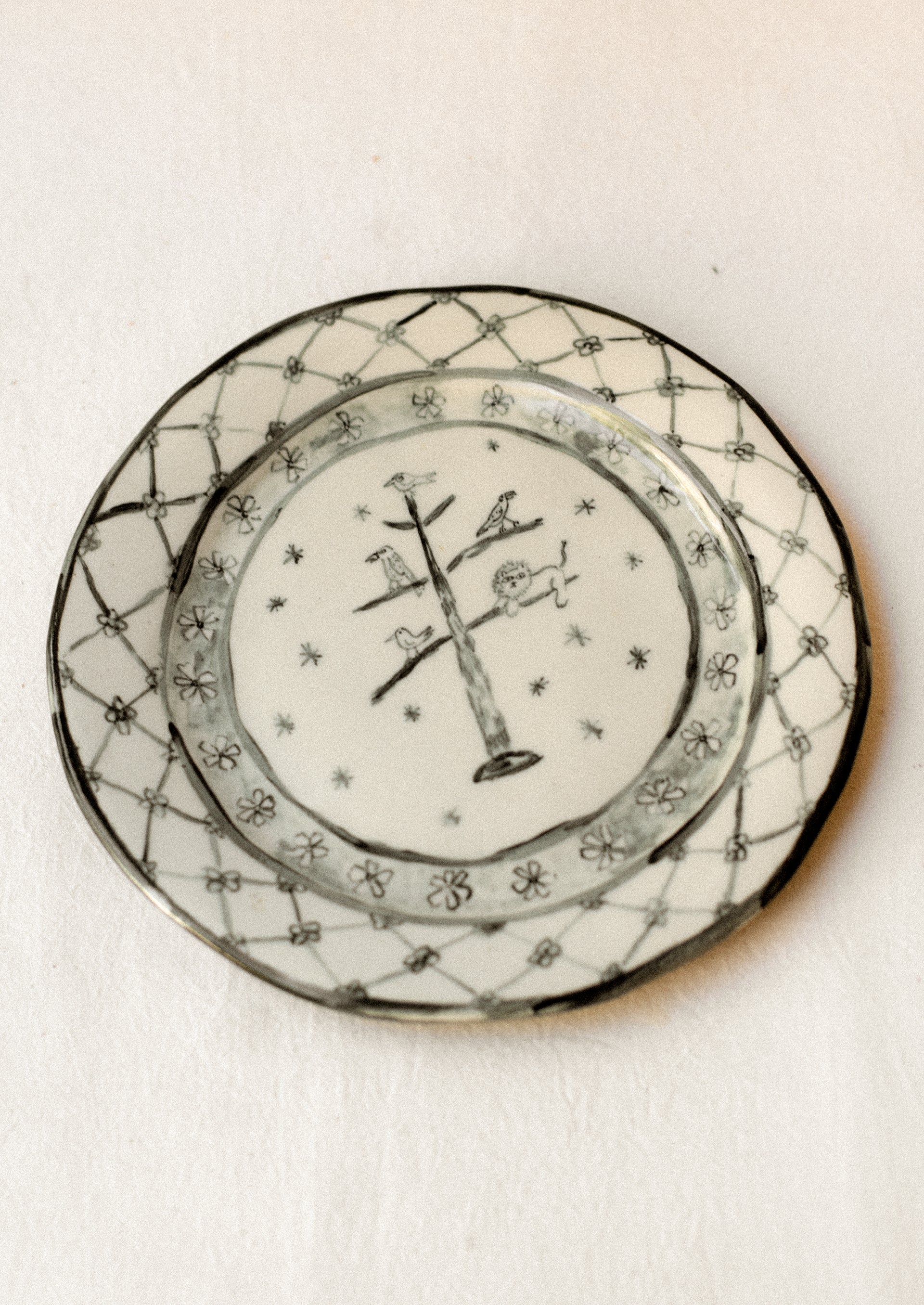 Animals In Tree Ceramic Plate No. 02