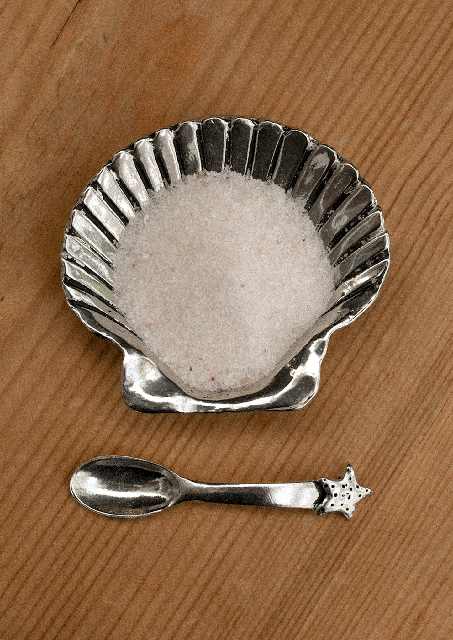Shell Salt Cellar with Spoon
