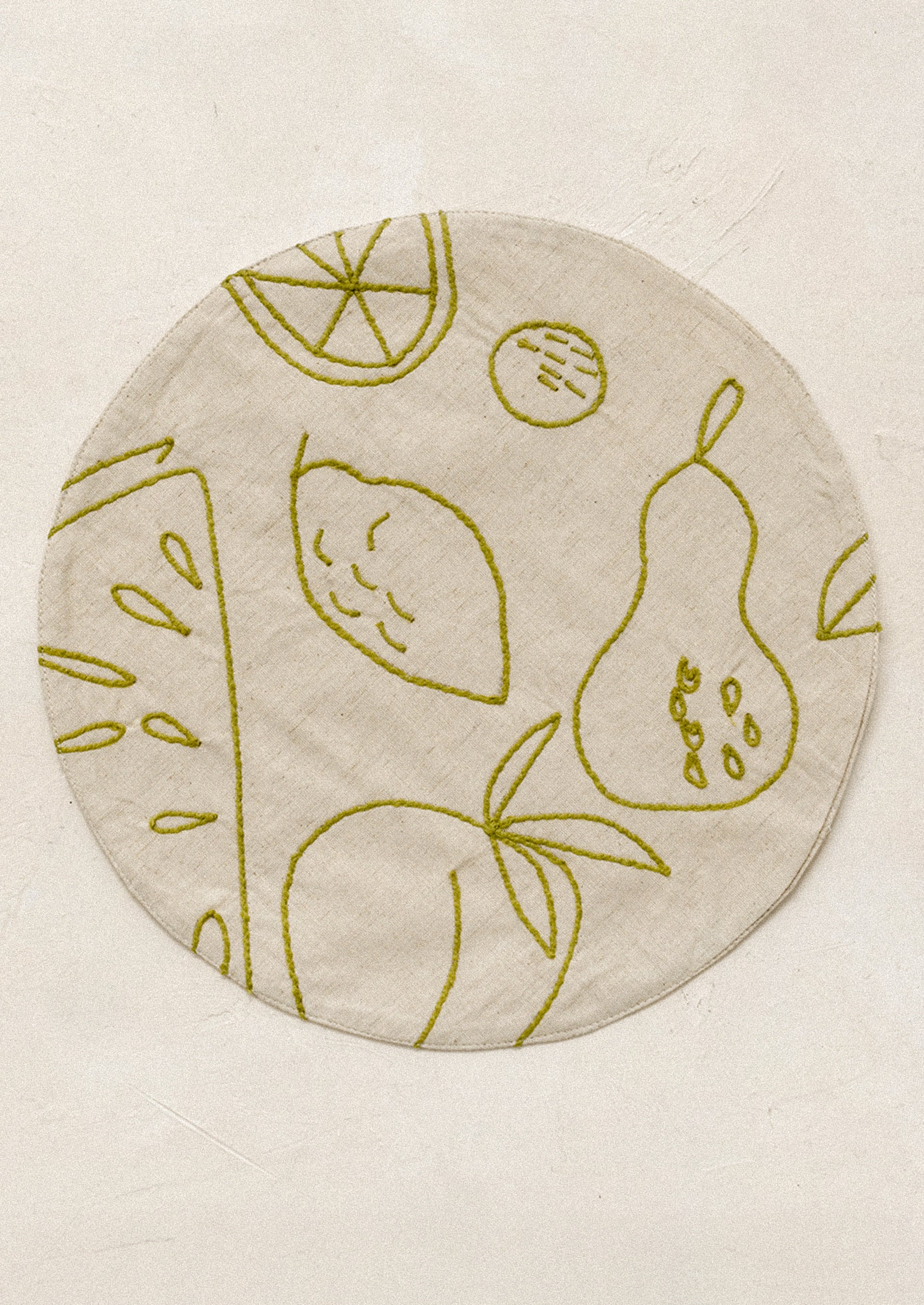 Fruits Embroidered Placemat