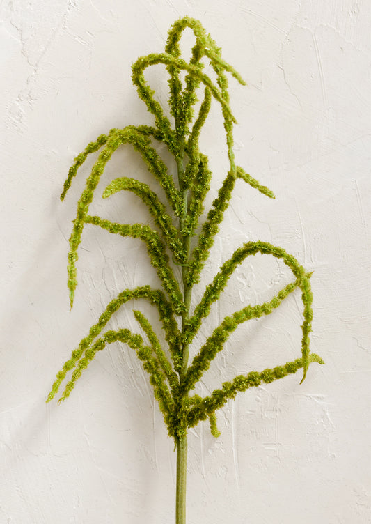 Faux Amaranthus Stem in green.