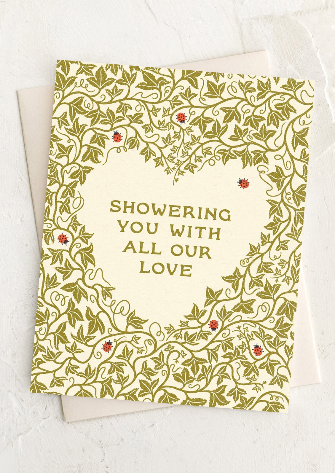 花柄メッセージカード「Love to be with you」 Showering You With Love Card | LEIF