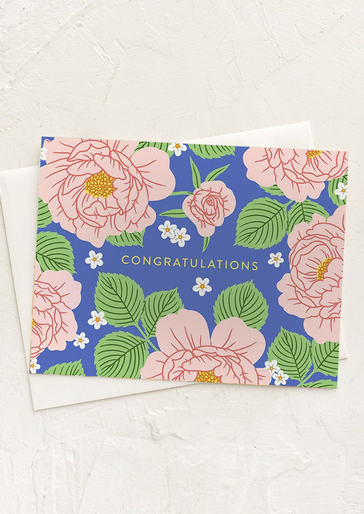 1: Backyard Roses Congratulations Card
