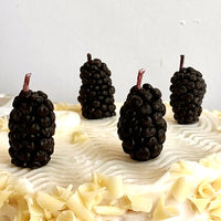 Blackberries / Set of 5: Birthday candles in the shape of blackberries.