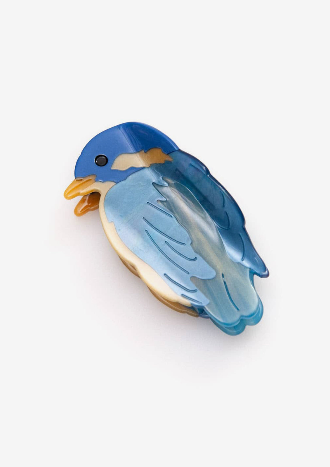 A bluebird shaped hair claw.