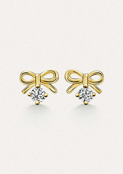 Tiny Bow with Crystal Studs – LEIF