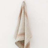 Clay: Vintage linen tea towels with clay stripe.