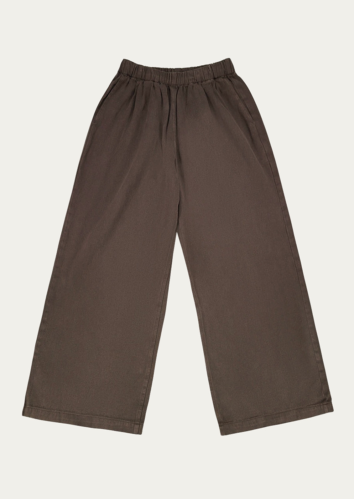 Brown pants on a light beige background