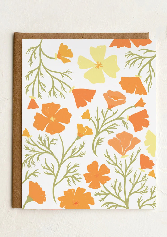 Summer Flowers Blank Card hover