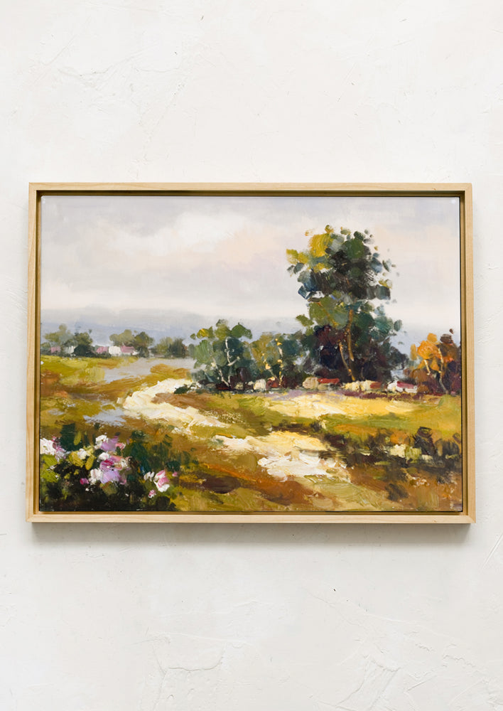 Framed Oil Landscape Painting, Countryside II
