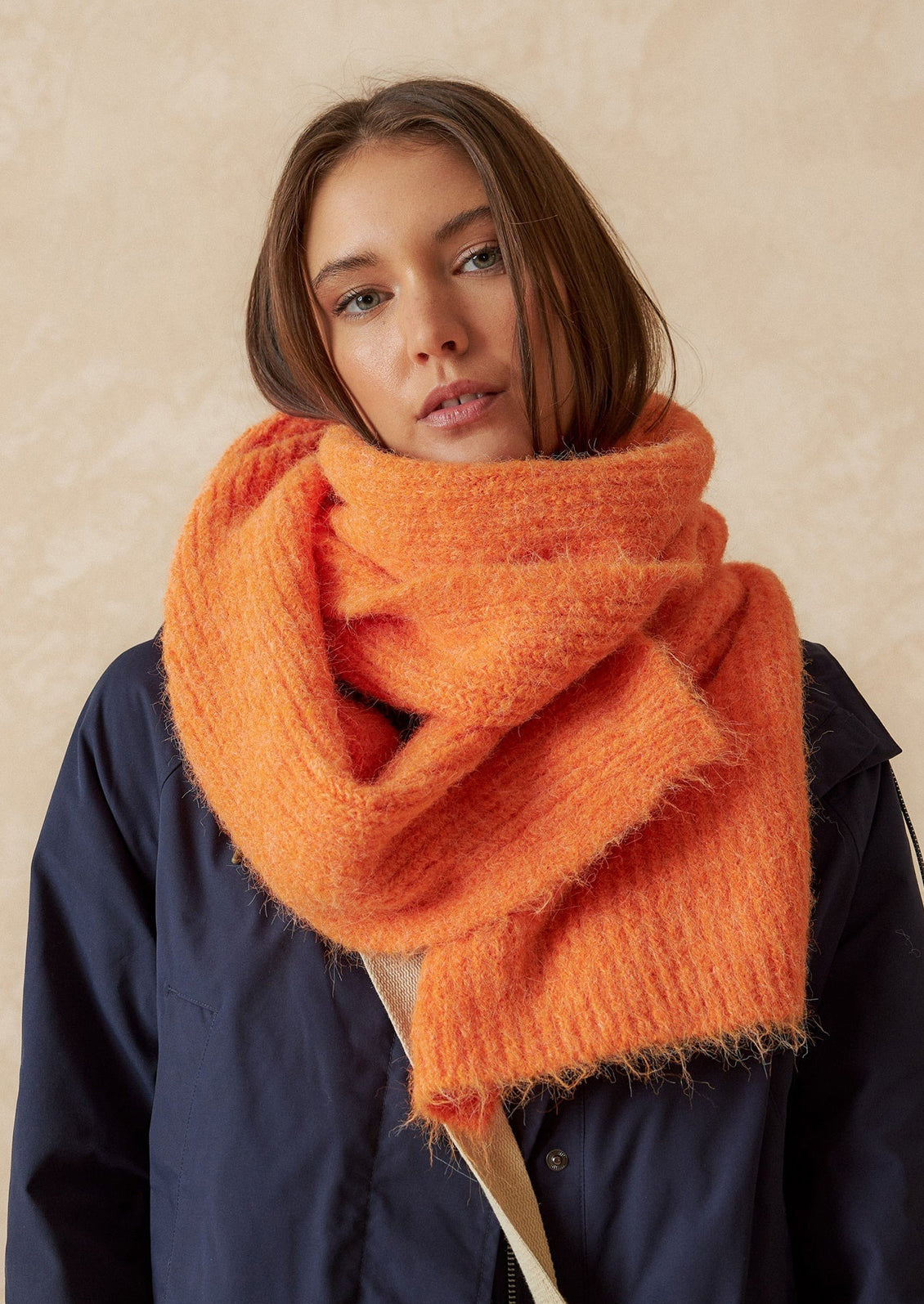 Plush Rib Knit Scarf | LEIF