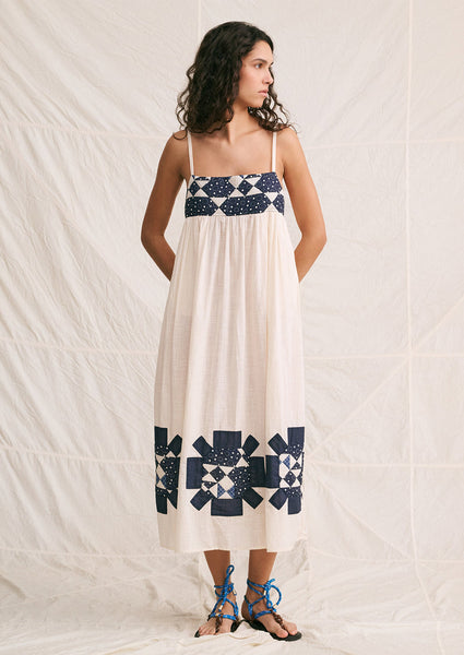サラマリカ Cotton Flower Patchwork Dress s サラマリカ COTTON
