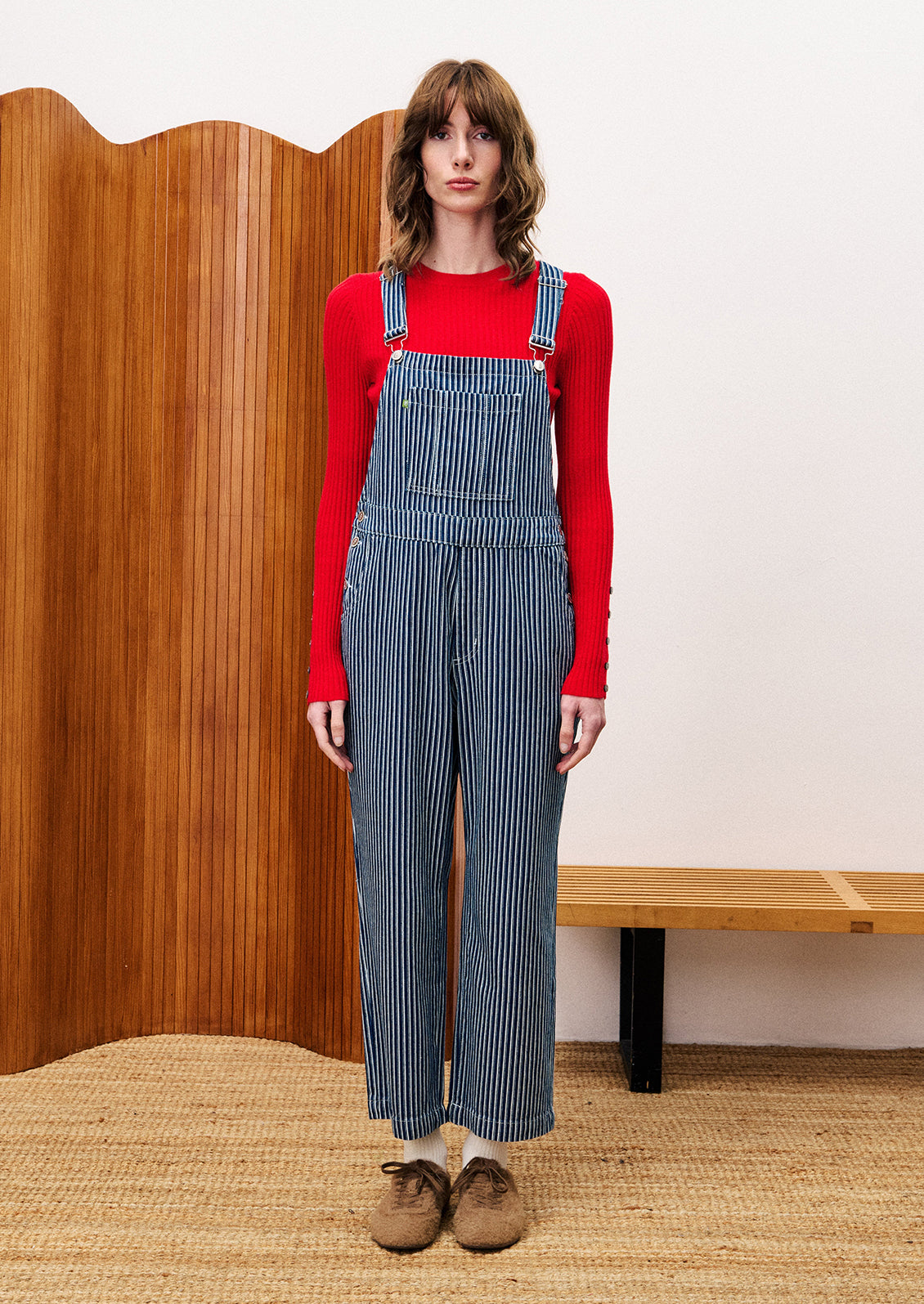 Phoebe Railroad Stripe Overalls – LEIF