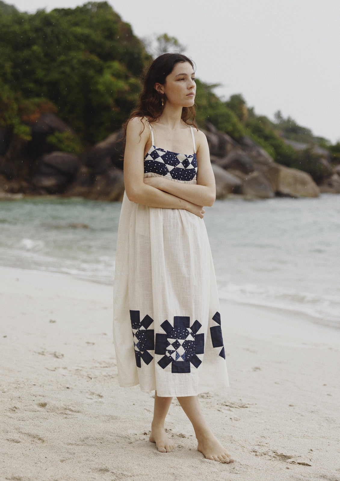 patchwork cotton dress Filigree Patchwork Dress
