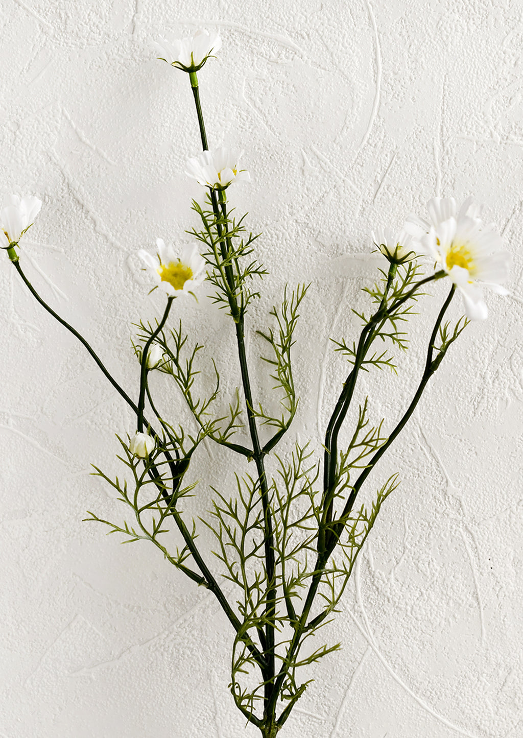 1: A faux white daisy stem.