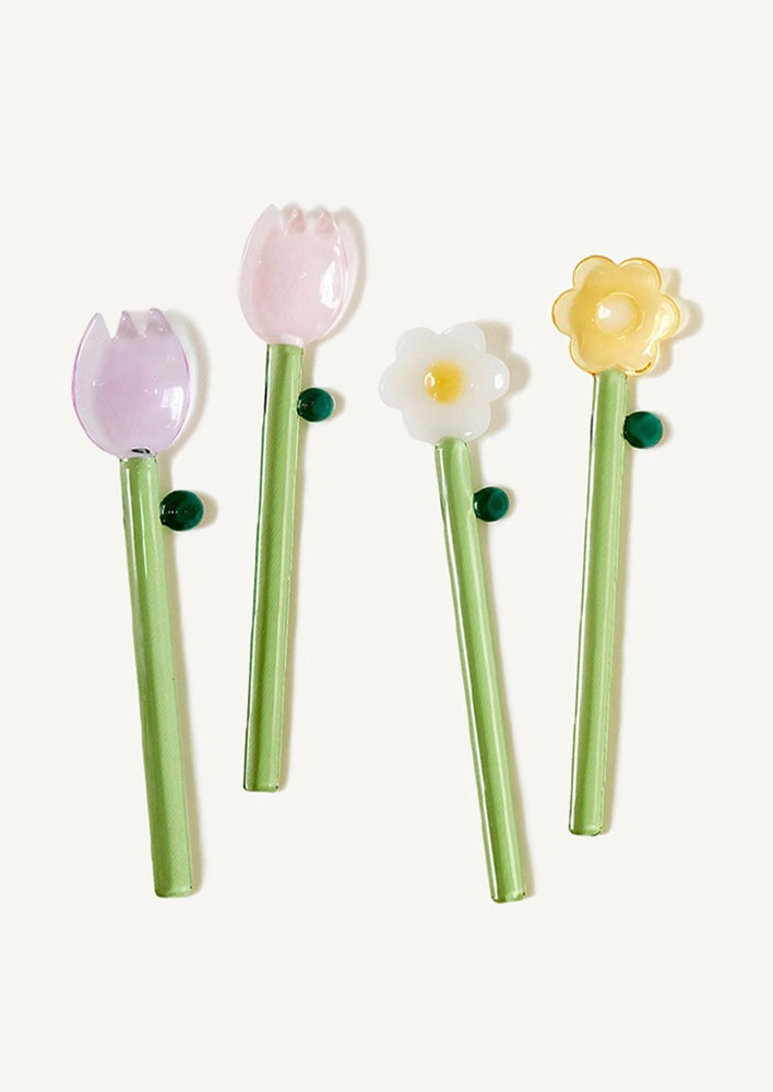 Glass Flower Spoon