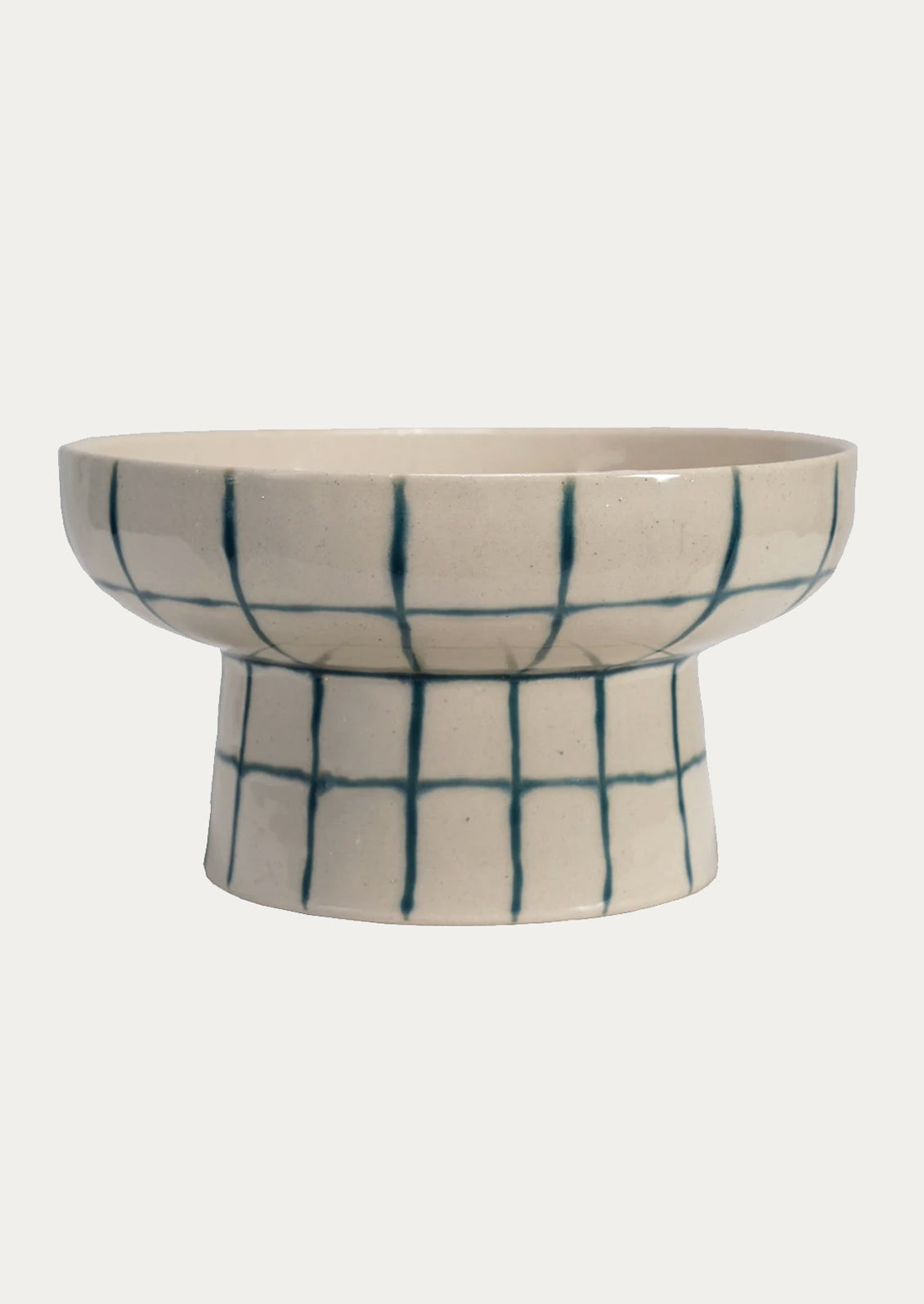 Grid Stoneware Pedestal