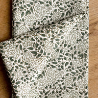 1: An ivy floral print cotton tea towel.