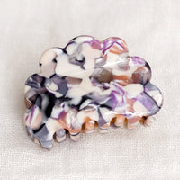 Lilac Mix Cloud: A cloud shaped small hair clip in lavender multi fleck.