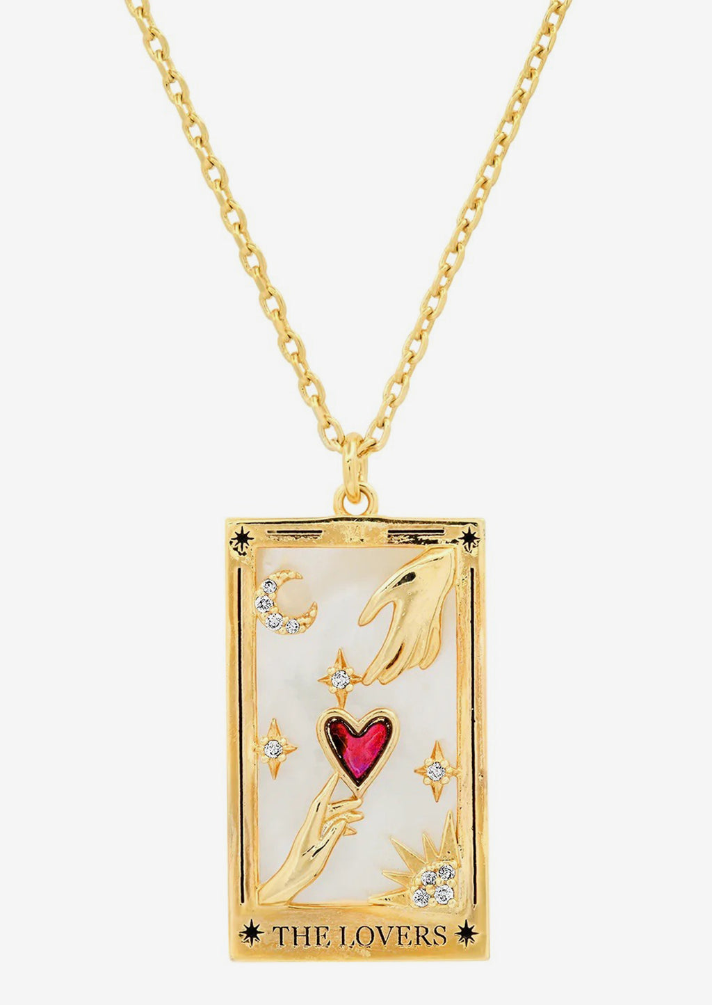 The Lovers: A necklace in style of Lovers tarot card.