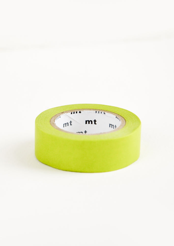 A roll of washi tape in lime green.