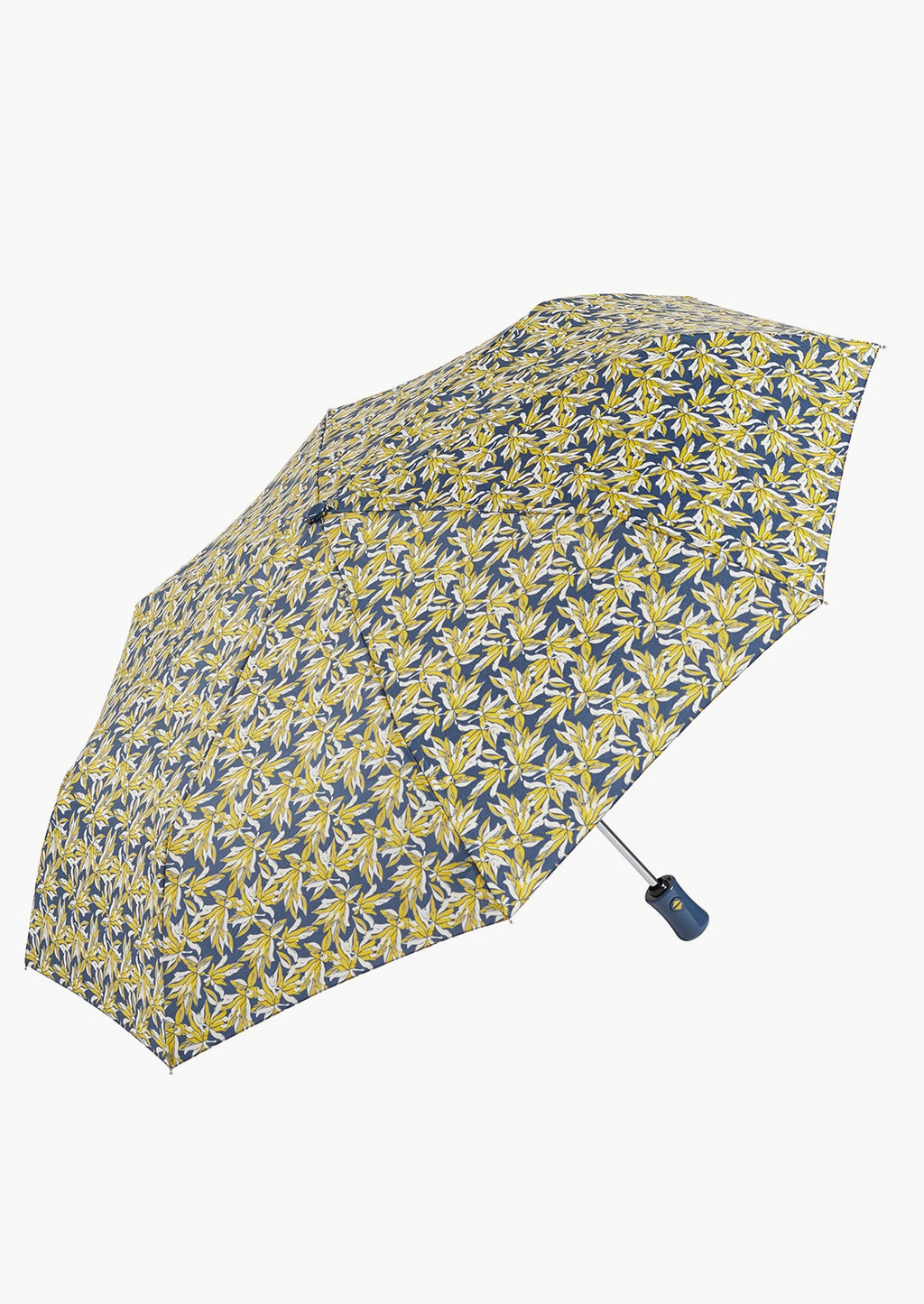 Navy / Yellow: Paloma Floral Print Umbrella