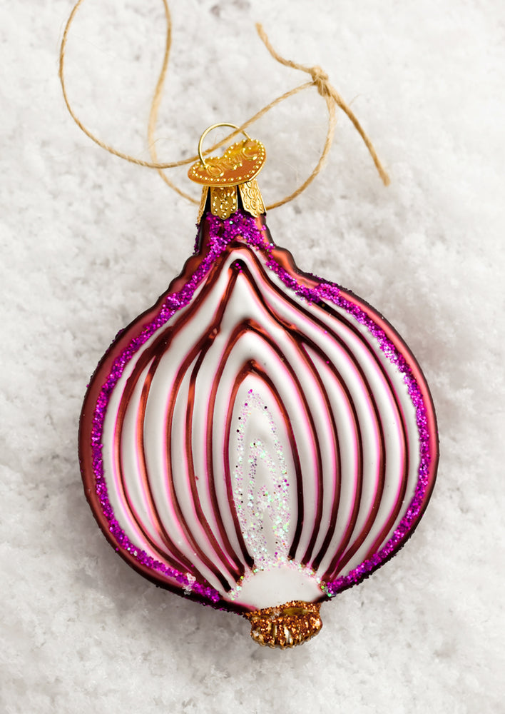 Sliced Red Onion Ornament