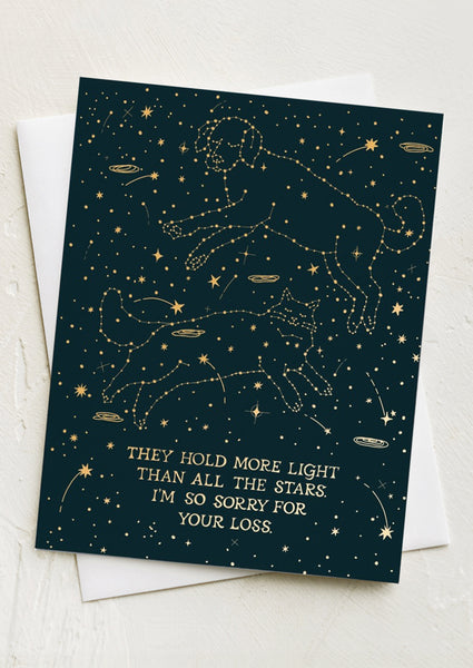 Pet Constellation Sympathy Card