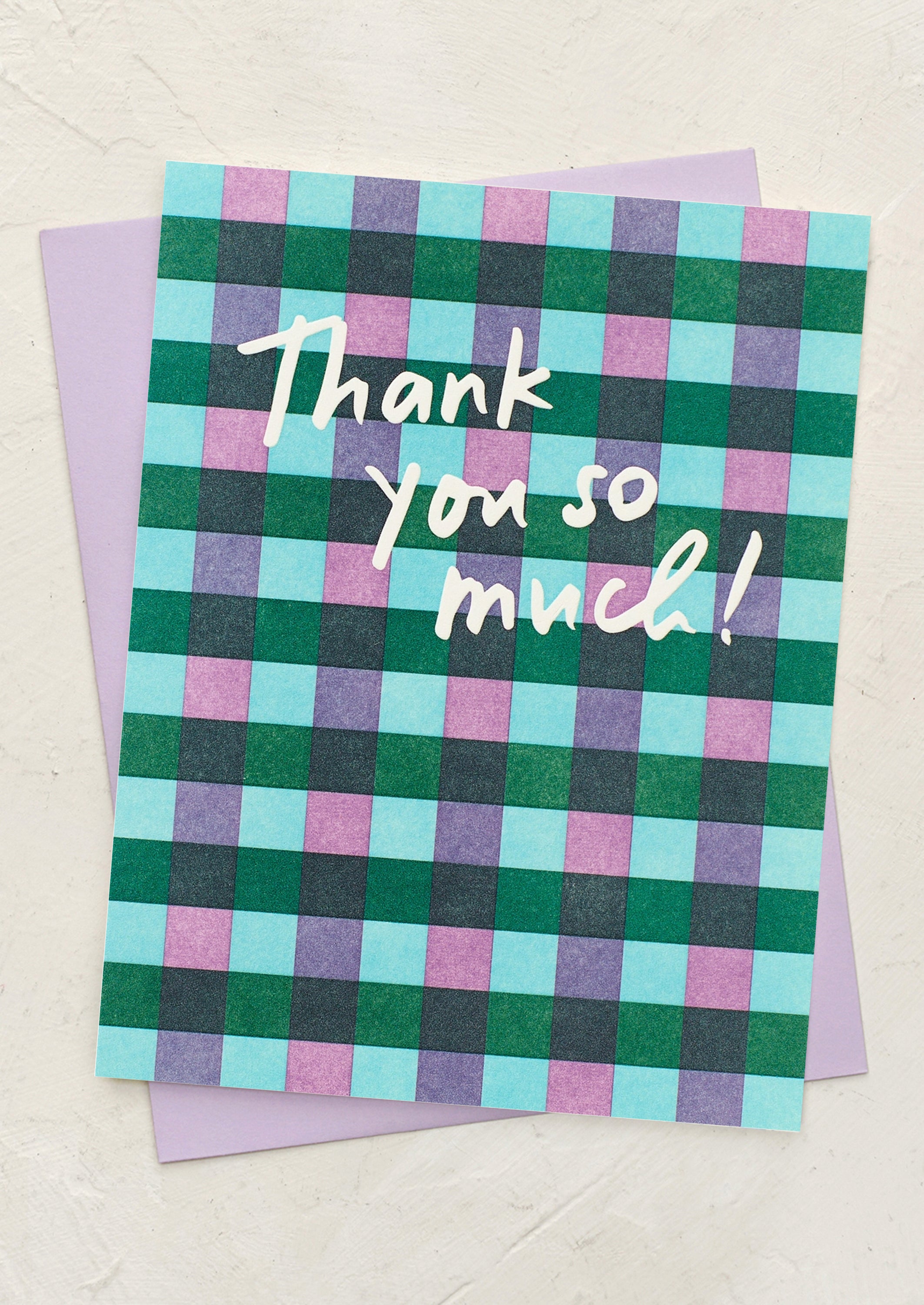 Plaid Thank You Card – LEIF