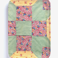 Large / Quilt Multi: A patterned melamine tray in quilt pattern.