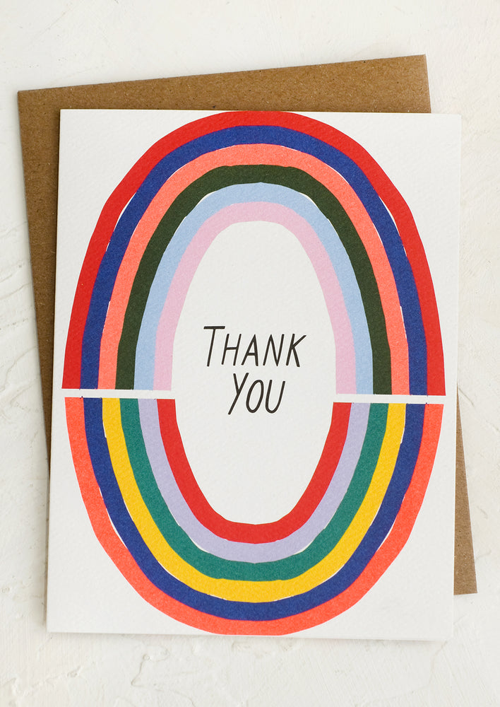 Rainbow Arches Thank You Card hover