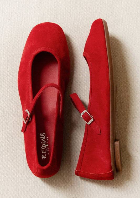 Suede Mary Jane Flat