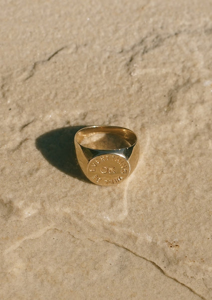 Alright ゴールドリングもSIGNET RING TYPE-2 Everything Will Be Ok Signet Ring – LEIF