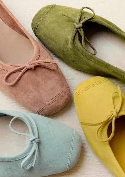 Suede Cap Toe Reqins Harmony Ballet Flat – LEIF