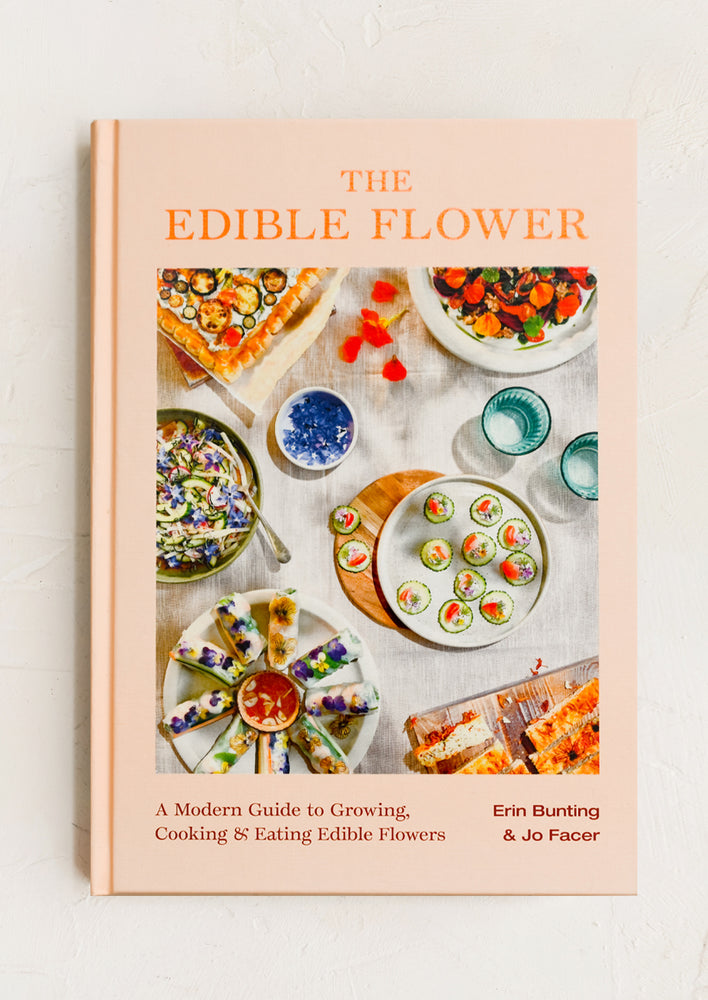Edible flower hardcover cookbook
