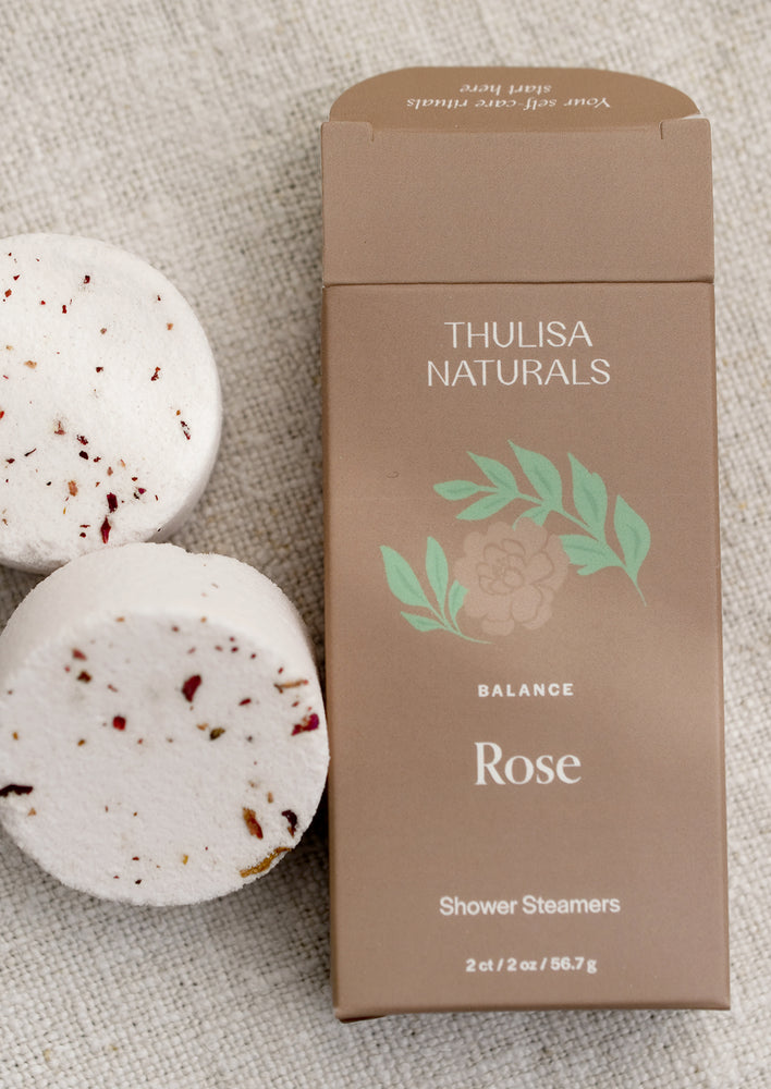 Rose: A 2 pack of shower steamers in rose scent.