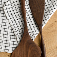 1: Walnut wood spatulas in two sizes.