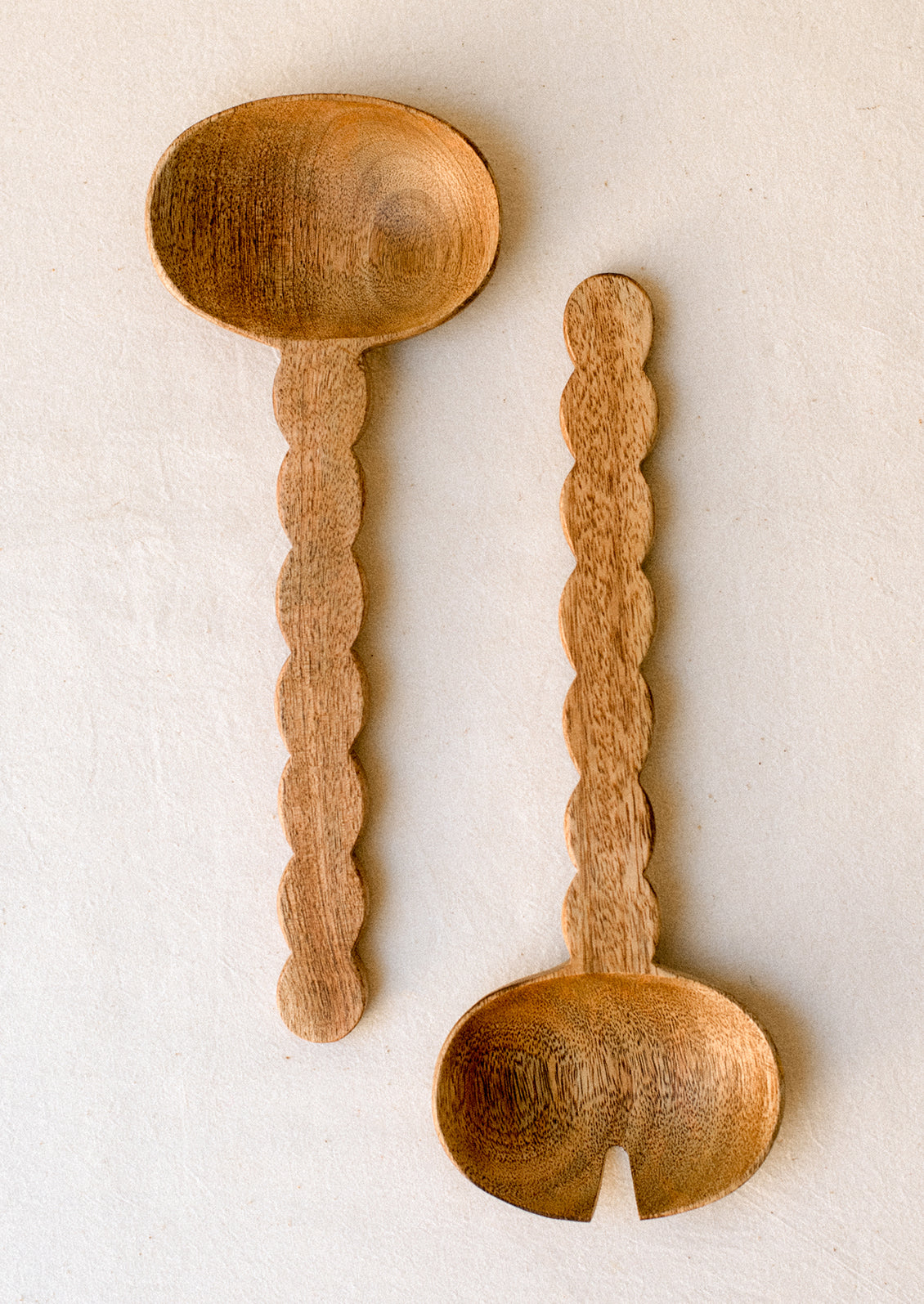 Wavy Wooden Serving Set