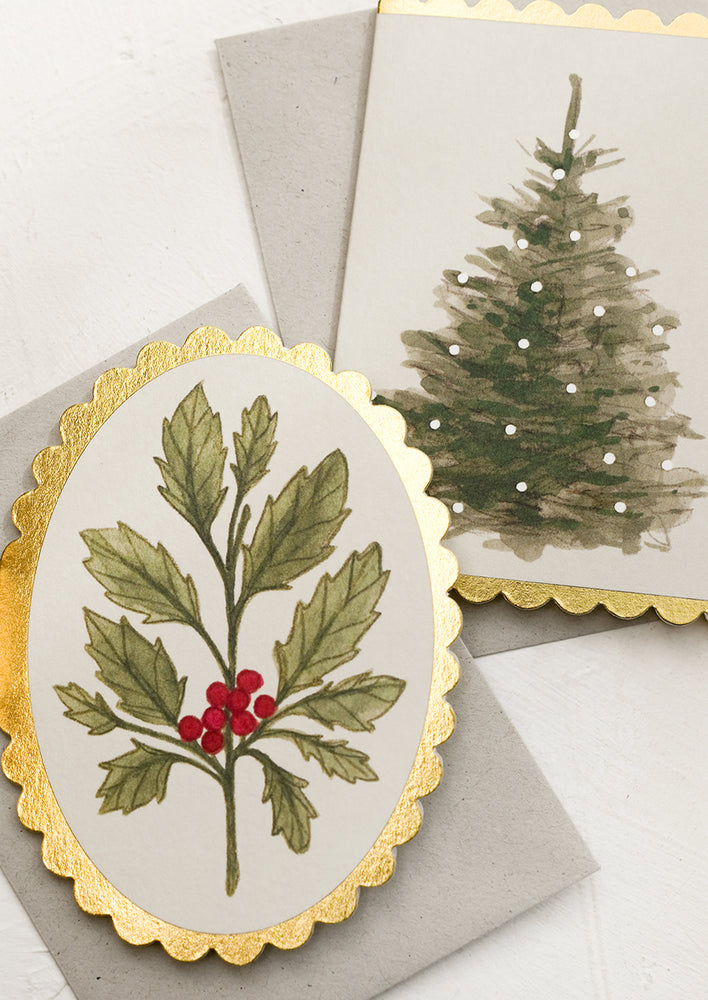 2: Scalloped mini holiday cards.