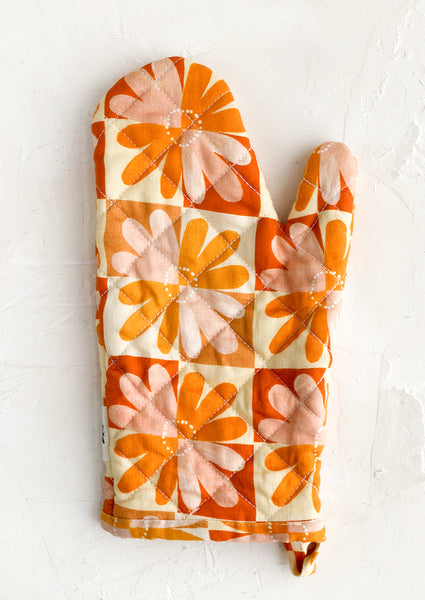 60's Floral Oven Mitt | LEIF