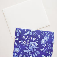 1: Indigo Floral Thank You Card in  - LEIF